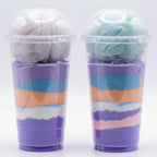 BATH BOMB SMOOTHIE CUPS WITH LOOFAH OR SUGAR SCRUB SCOOP