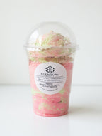 BATH BOMB SMOOTHIE CUPS WITH LOOFAH OR SUGAR SCRUB SCOOP